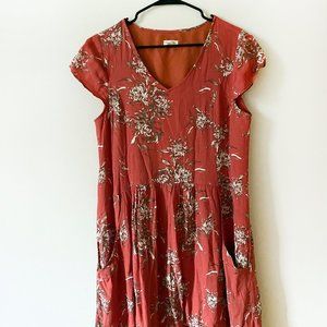 ⚡️SALE⚡️Garnet Hill Cap Sleeve Floral Dress